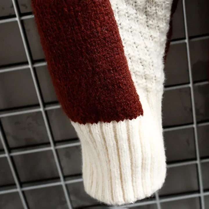 Brent | Men's Patchwork Knit Sweater