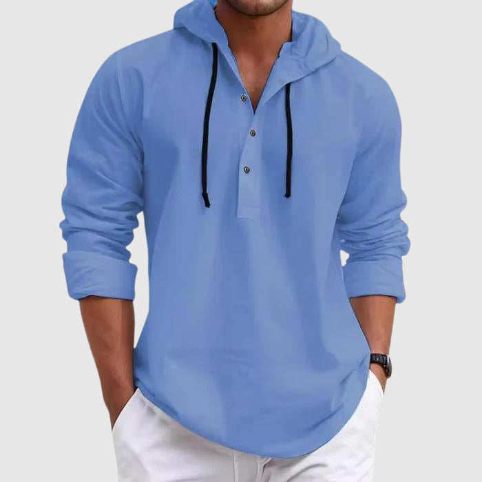 Arnall | Men's Hooded Long Sleeve Shirt