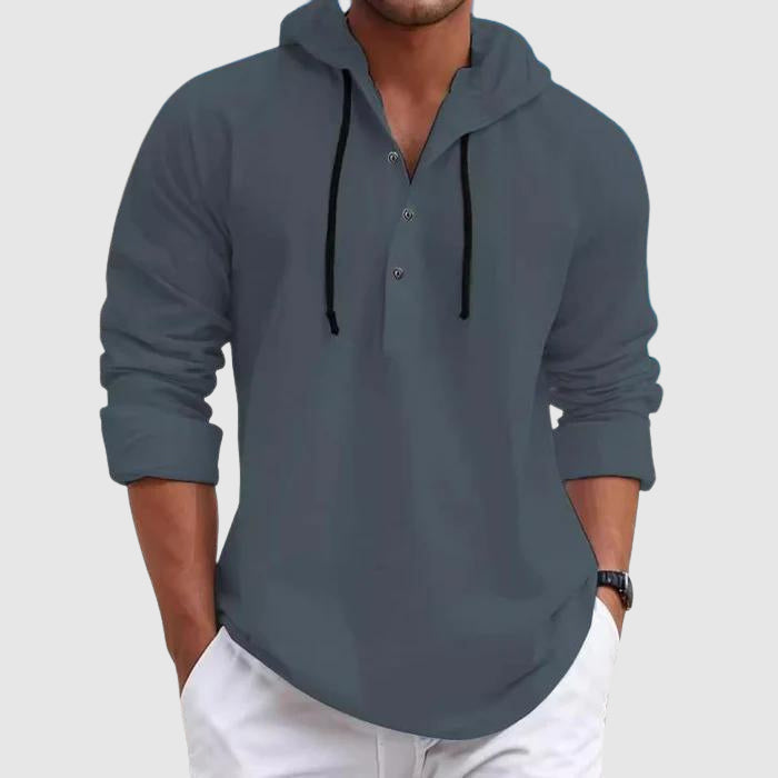Arnall | Men's Hooded Long Sleeve Shirt