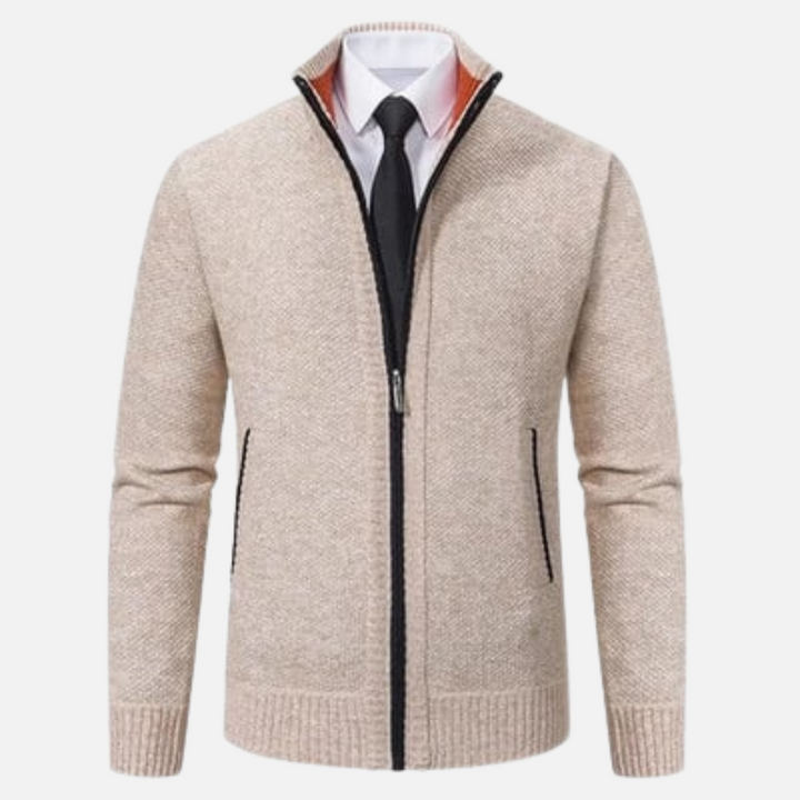 Axel | Men's Zip-Up Knit Sweater