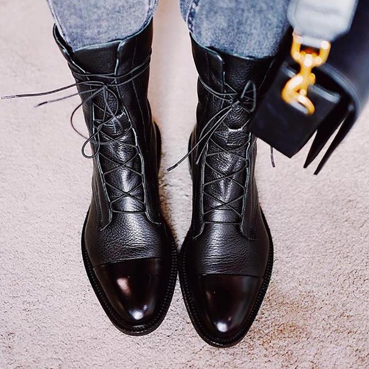 Alicia | Women's Comfort High Heel Lace-Up Calf Boots