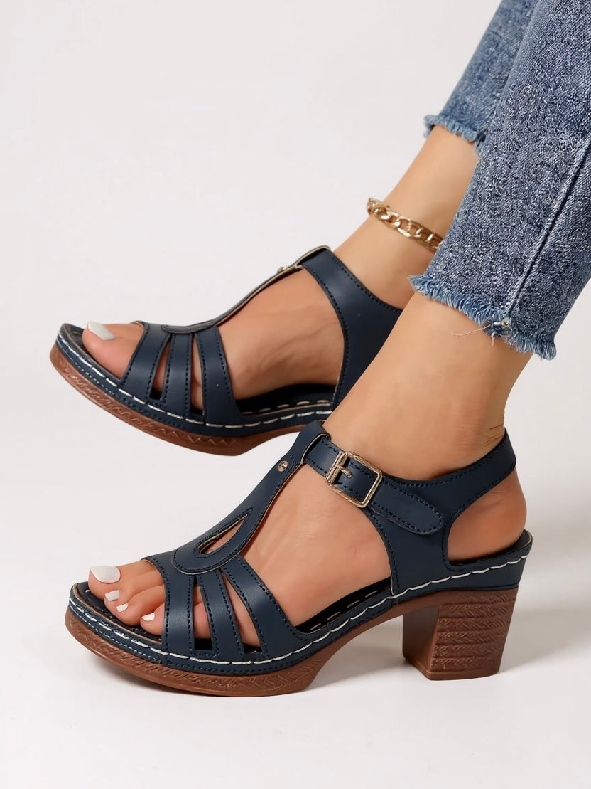 Nivara | Women's Block Heel Strap Sandals
