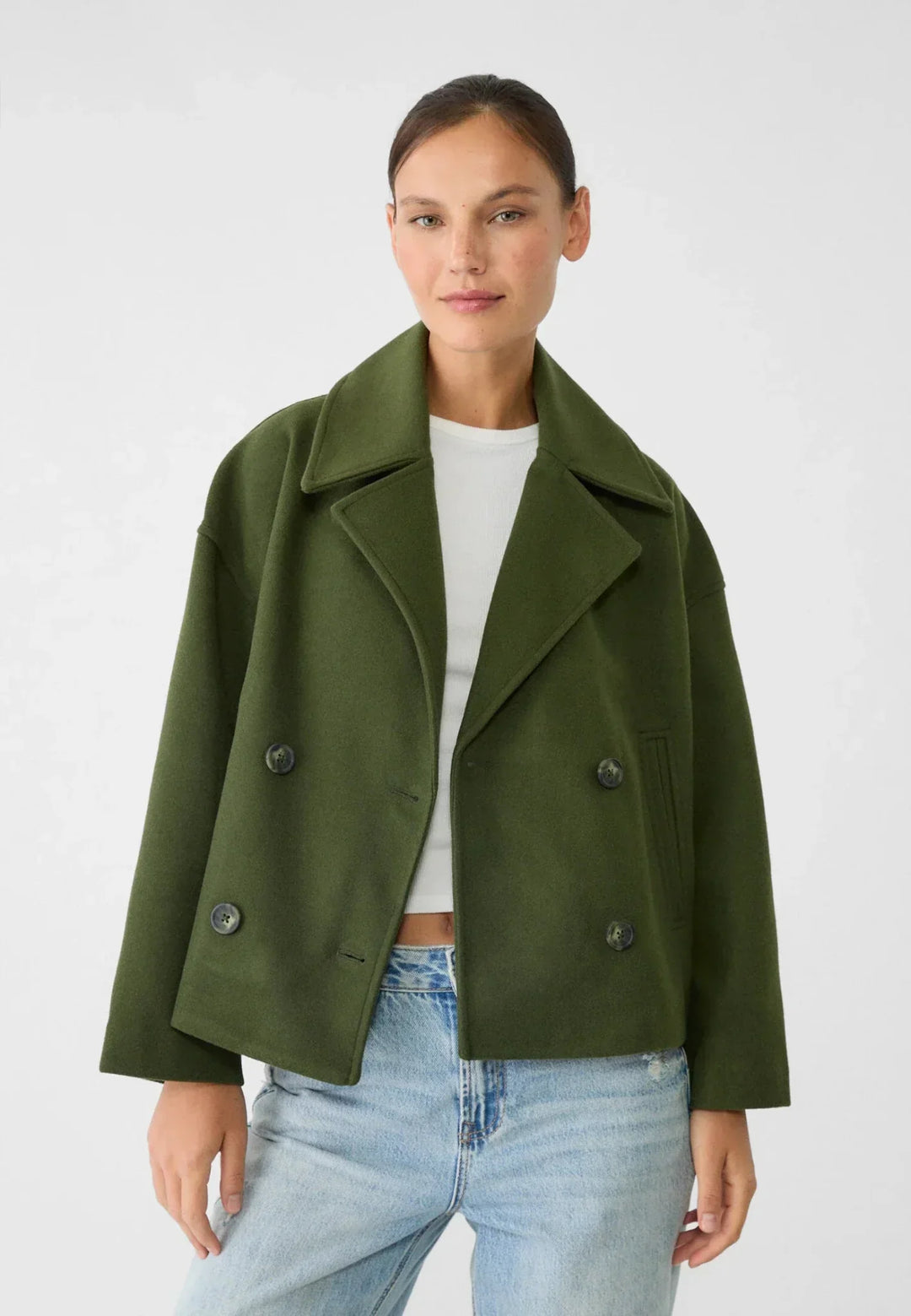 Quinelle | Women's Cropped Double-Breasted Jacket
