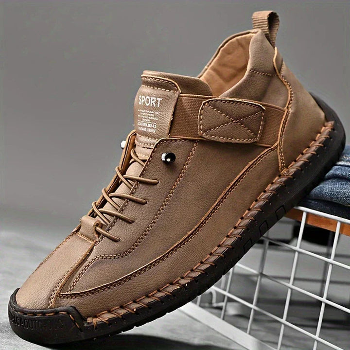 Fenella | Women's Contrast Stitch Lace-Up Casual Sneakers