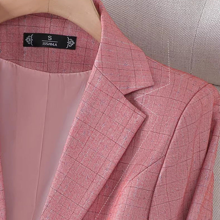 Cleo | Women's Chic Grid Check Tailored Blazer