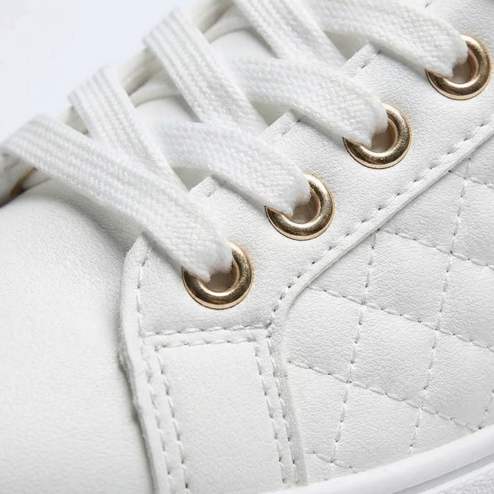Clarice | Women's Casual Quilted Lace-Up Sneakers