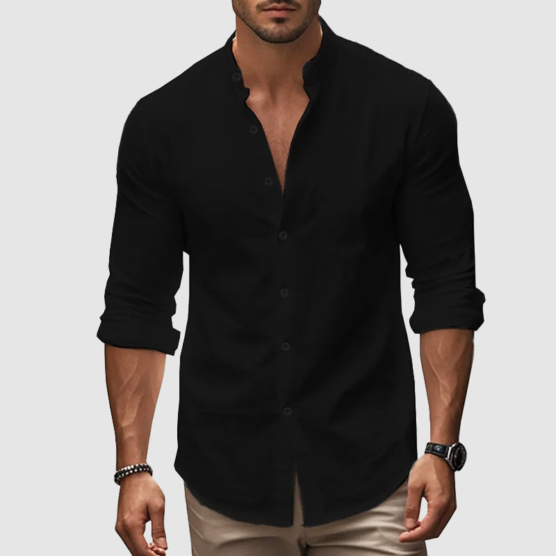 Barnes | Men's Linen Button-Up Shirt