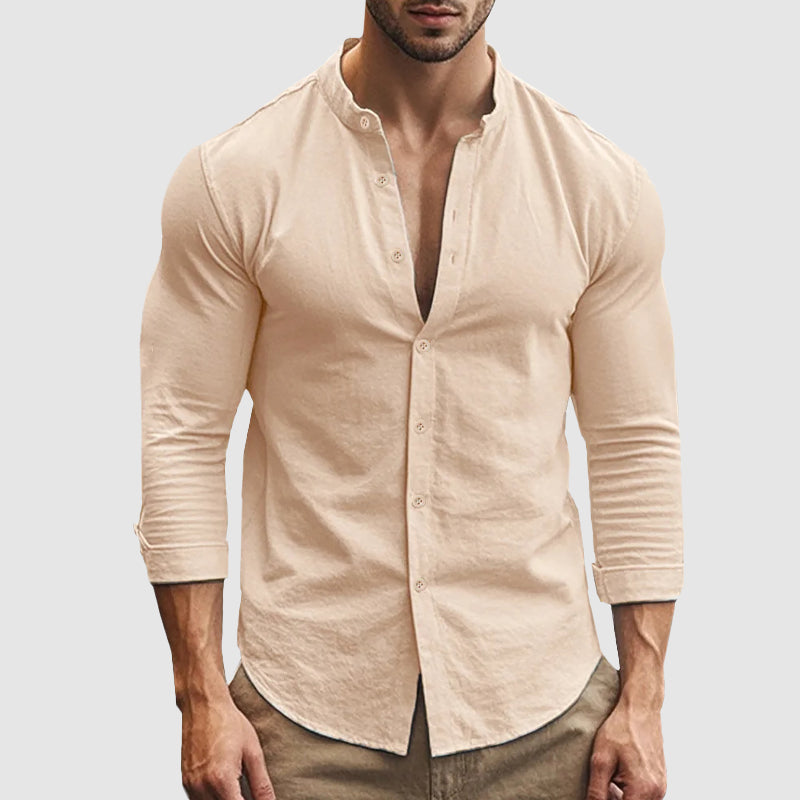 Barnes | Men's Linen Button-Up Shirt