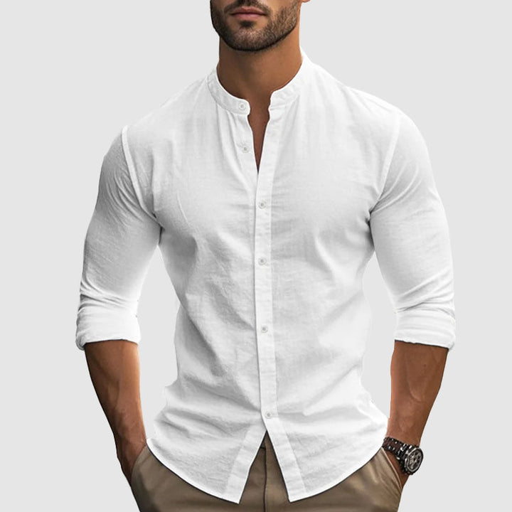 Barnes | Men's Linen Button-Up Shirt