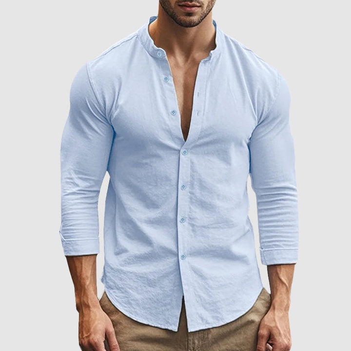 Barnes | Men's Linen Button-Up Shirt
