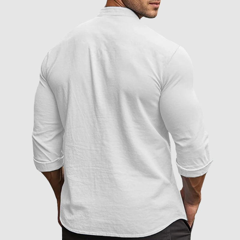 Barnes | Men's Linen Button-Up Shirt