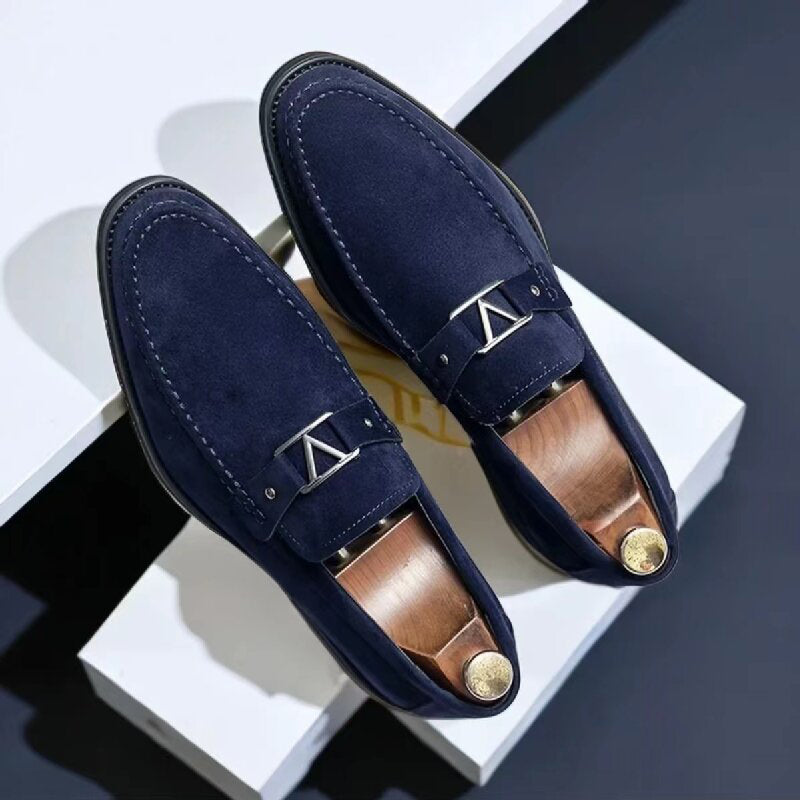 Barnaby | Men's Suede Penny Loafers