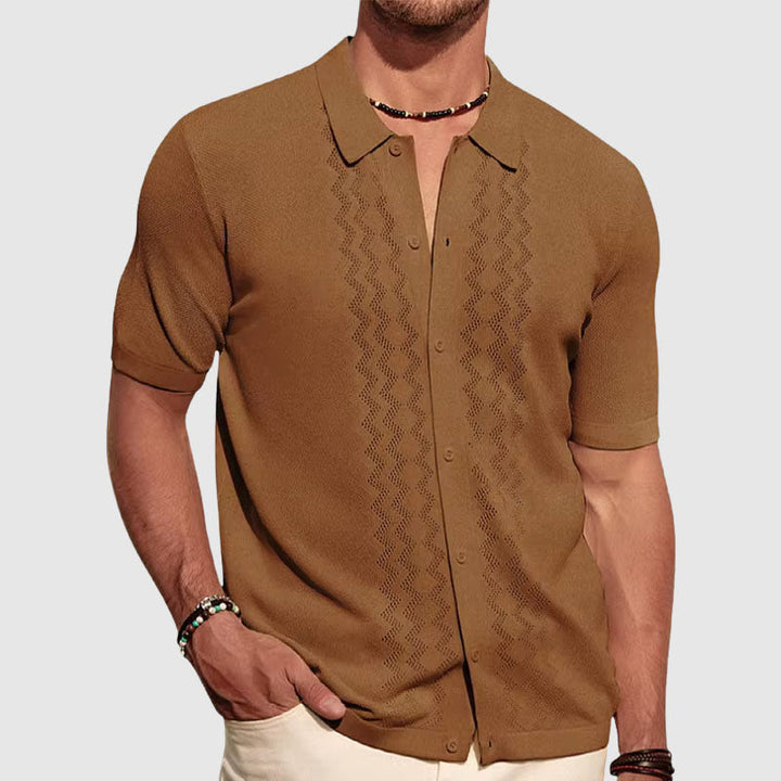 Beames | Men's Short Sleeve Knitted Shirt