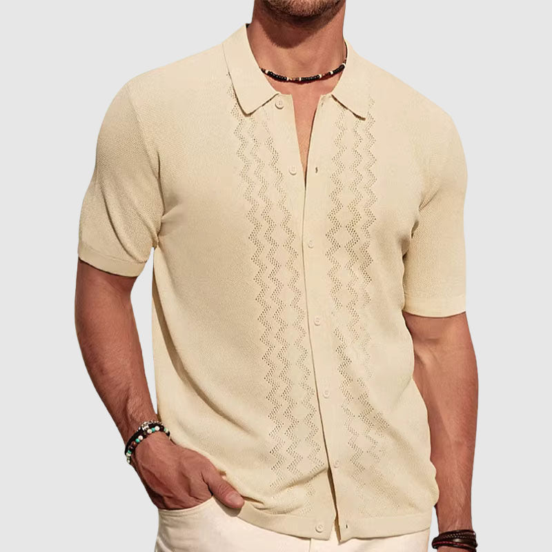 Beames | Men's Short Sleeve Knitted Shirt