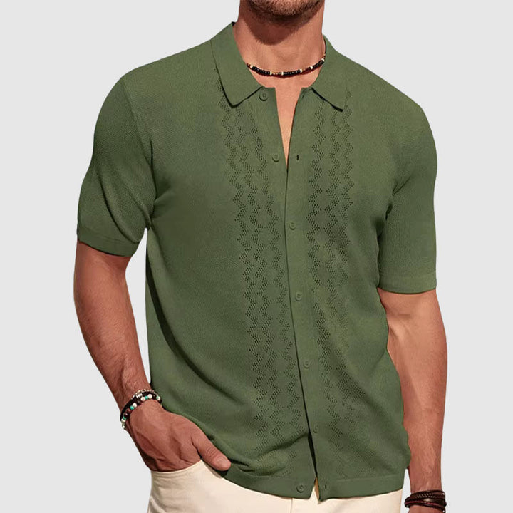 Beames | Men's Short Sleeve Knitted Shirt