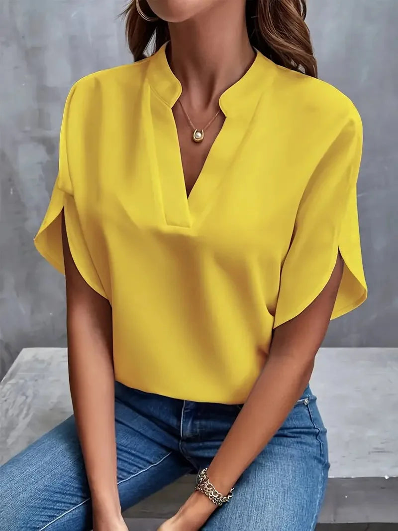 Velora | Women's V-Neck Flowing Blouse