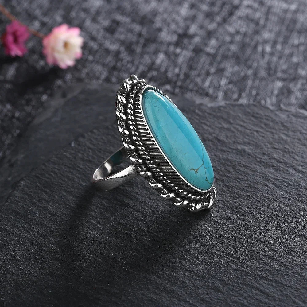 Esther | Women's Vintage Turquoise Statement Ring