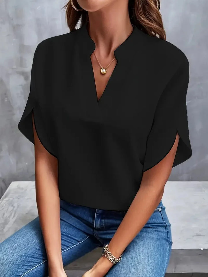 Velora | Women's V-Neck Flowing Blouse