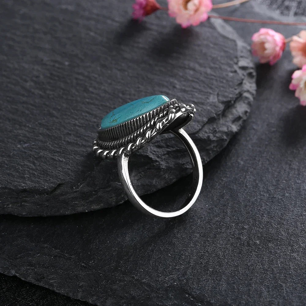 Esther | Women's Vintage Turquoise Statement Ring