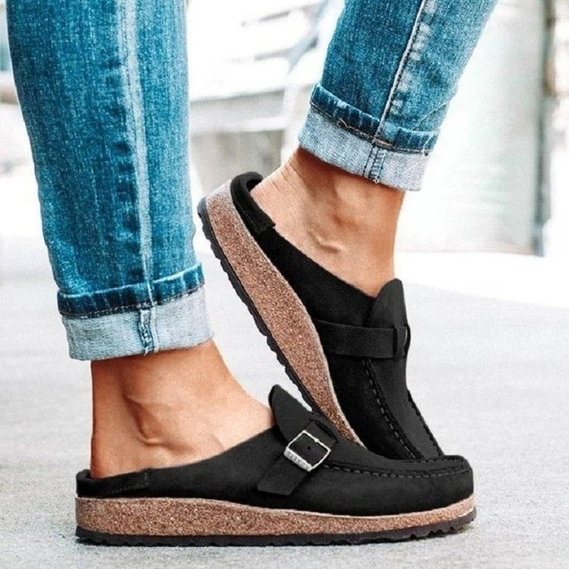 Chloe | Women's Casual Buckle Slip-On Loafers