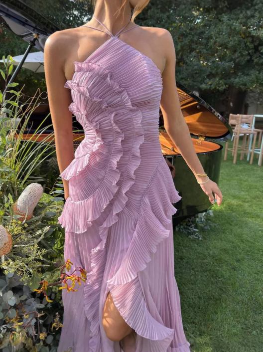 Leonie | Women's Halter Wedding Guest Dress