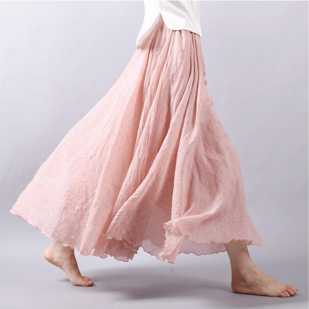 Wynelle | Women's Flowy Elastic Waist Maxi Skirt