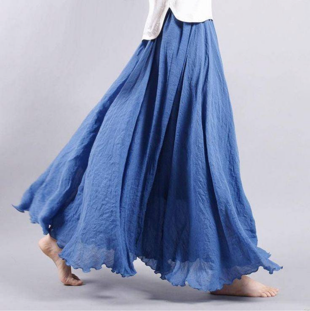 Wynelle | Women's Flowy Elastic Waist Maxi Skirt