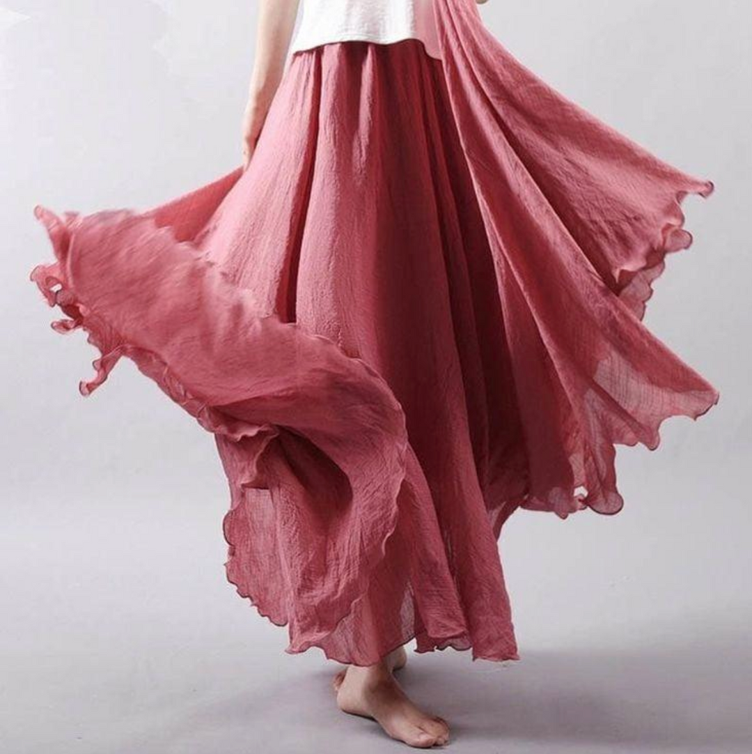 Wynelle | Women's Flowy Elastic Waist Maxi Skirt