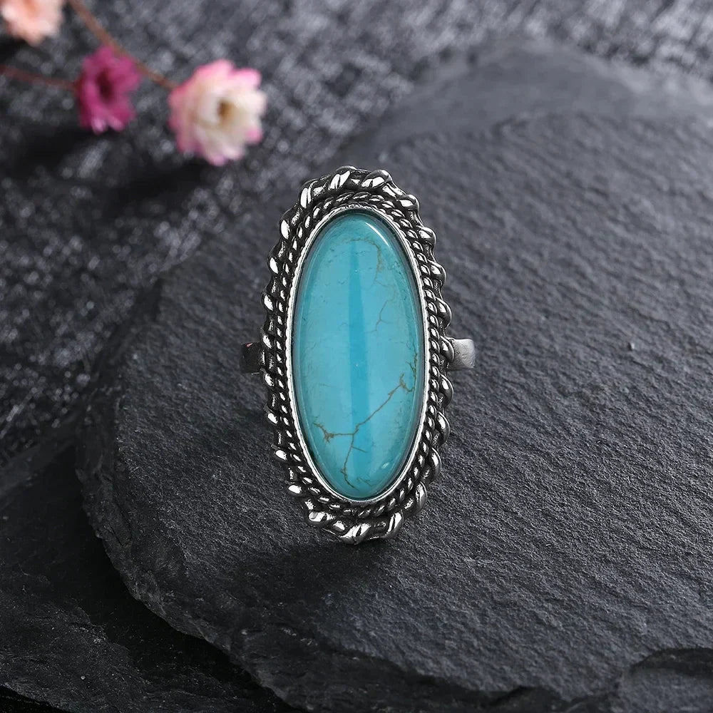 Esther | Women's Vintage Turquoise Statement Ring