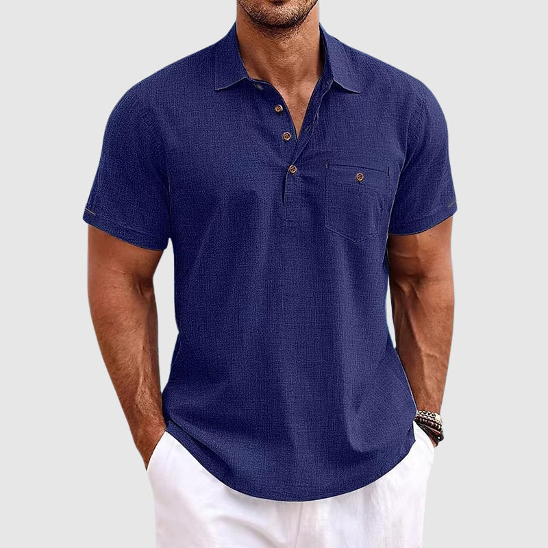 Aric | Men's Linen Polo Shirt