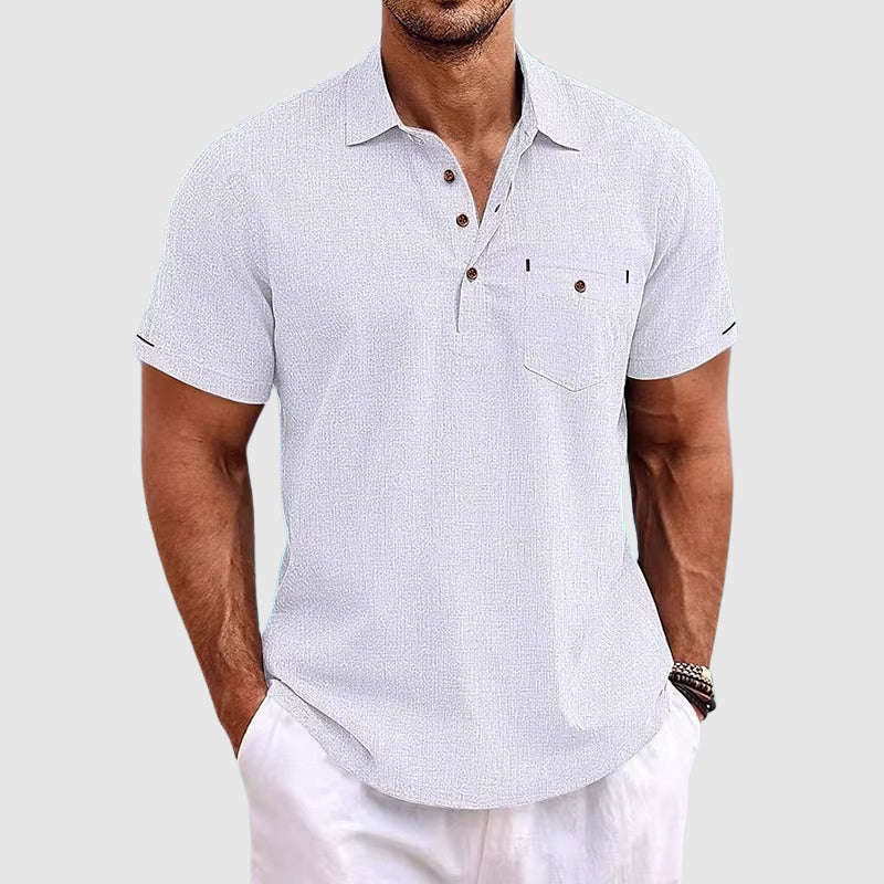 Aric | Men's Linen Polo Shirt