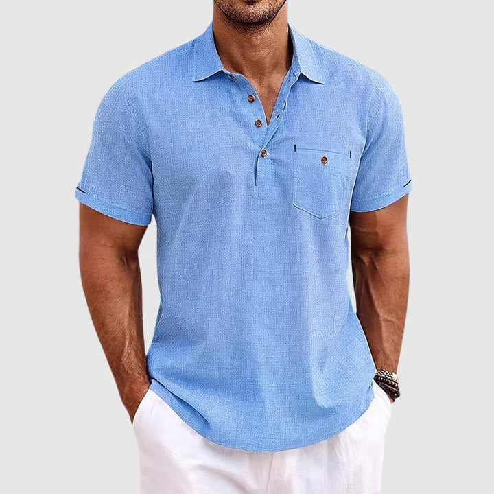 Aric | Men's Linen Polo Shirt