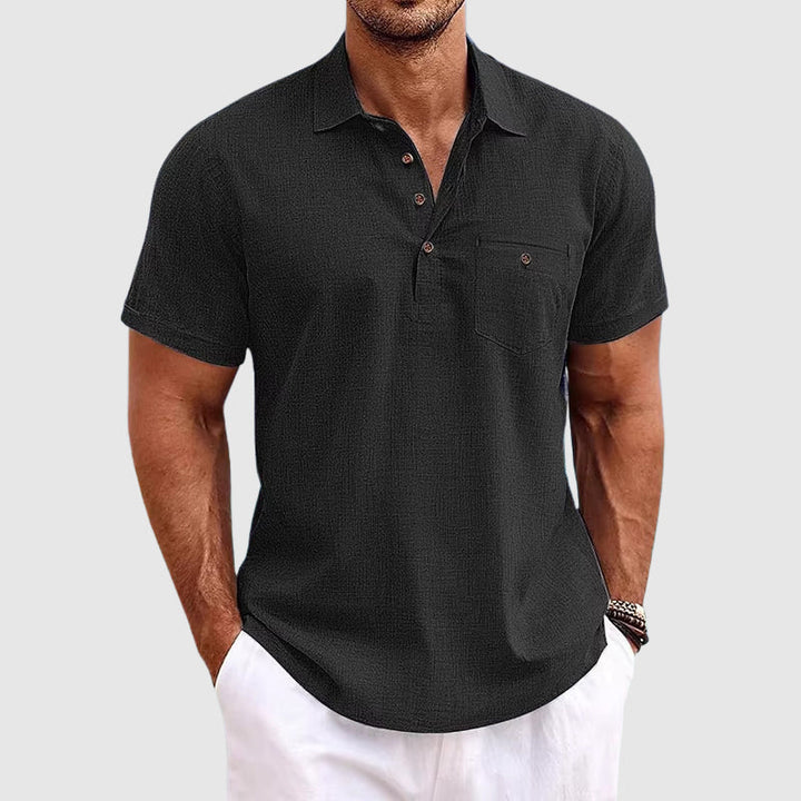 Aric | Men's Linen Polo Shirt