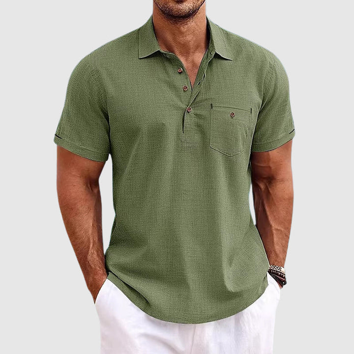 Aric | Men's Linen Polo Shirt