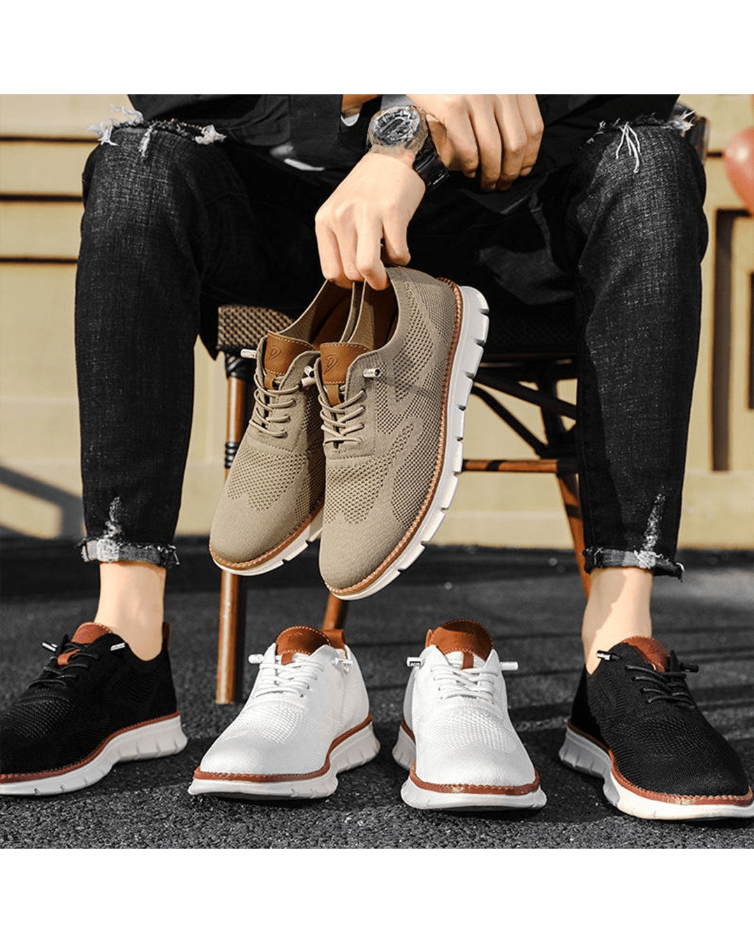 Clayton | Men's Retro Lace Up Sneakers