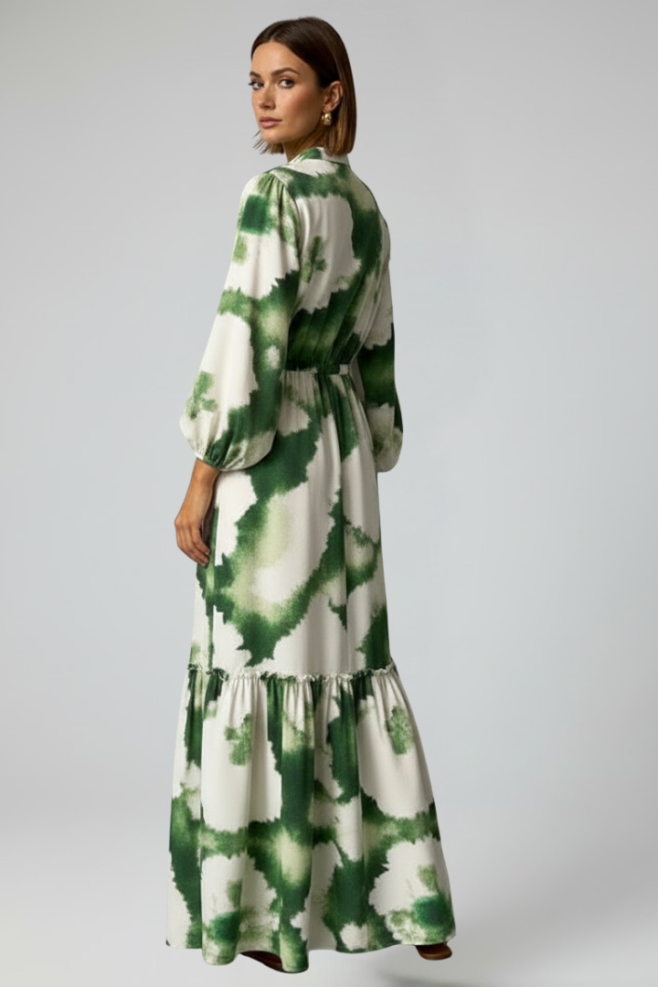 Zarya | Women's Printed V-Neck Maxi Dress