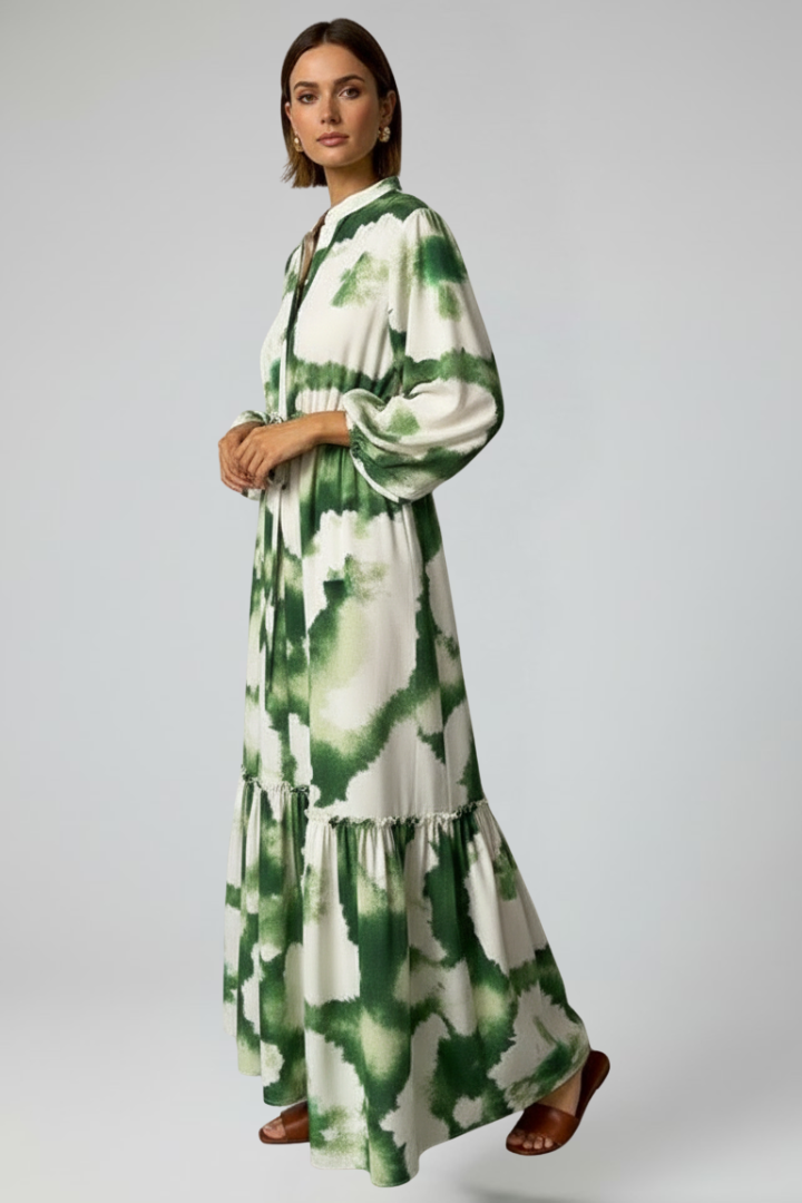 Zarya | Women's Printed V-Neck Maxi Dress