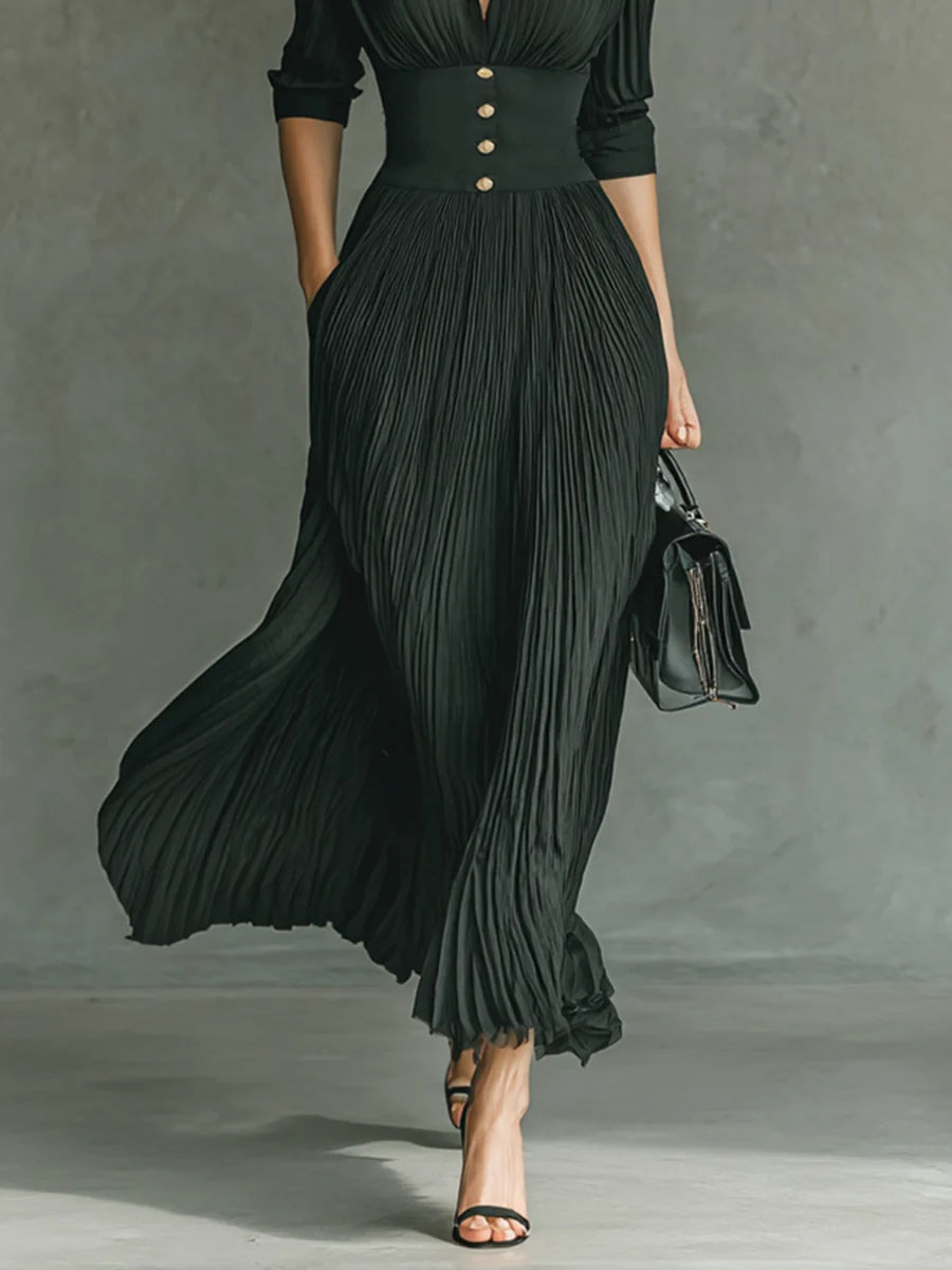 Jocasta | Women's Pleated Wedding Guest Dress
