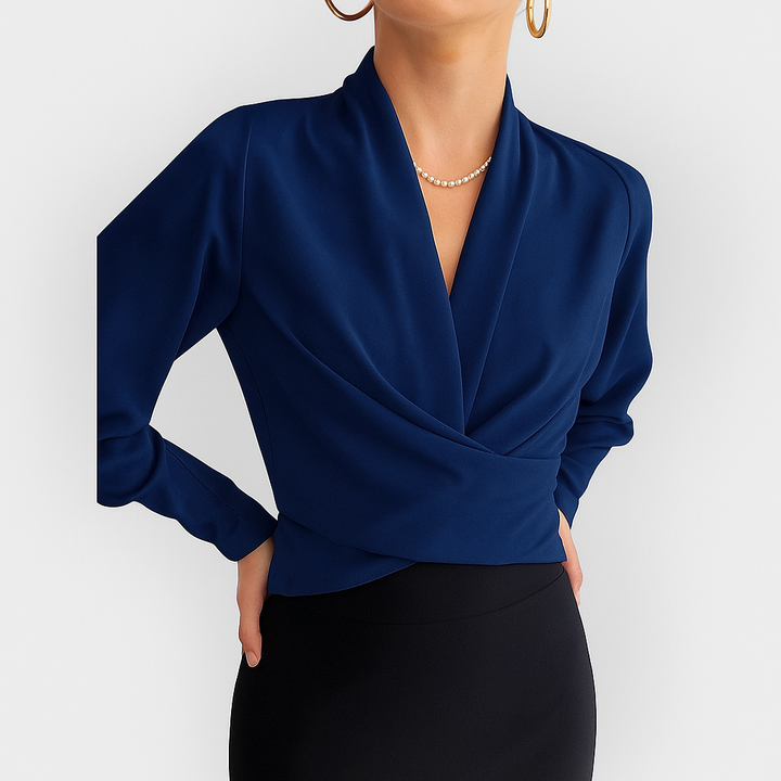 Drucilla | Women's Wrap Puff Sleeve Blouse