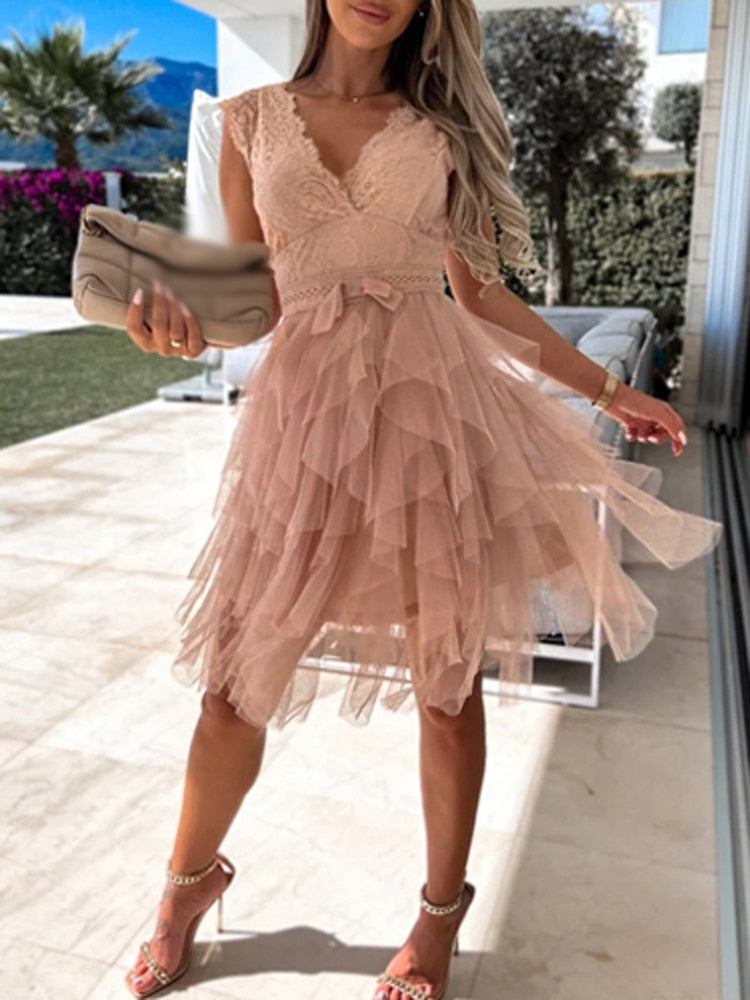 Edana | Women's Ruffle Lace Summer Dress