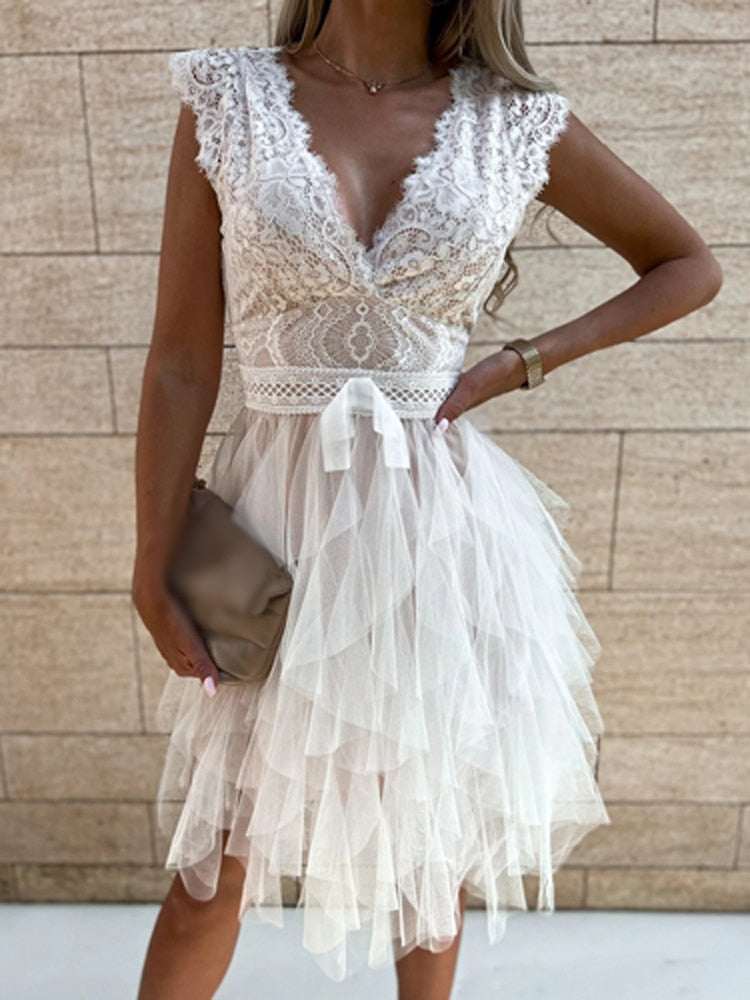 Edana | Women's Ruffle Lace Summer Dress