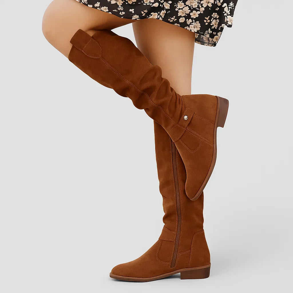 Claribel | Women's Knee High Orthopedic Suede Boots