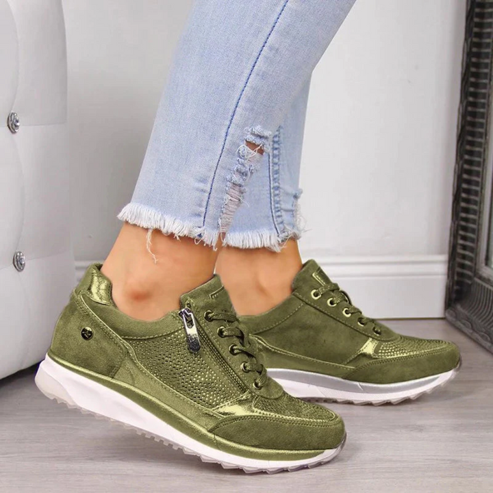 Augusta | Women's Zip-Up Platform Sneakers