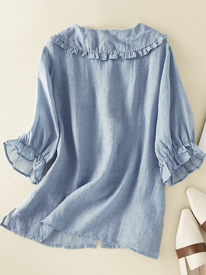 Hyacinth | Women's Ruffle Collar Blouse