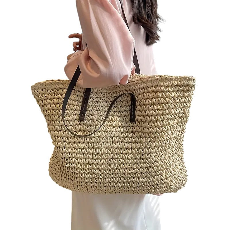 Georgette | Women's Woven Beach Tote Bag