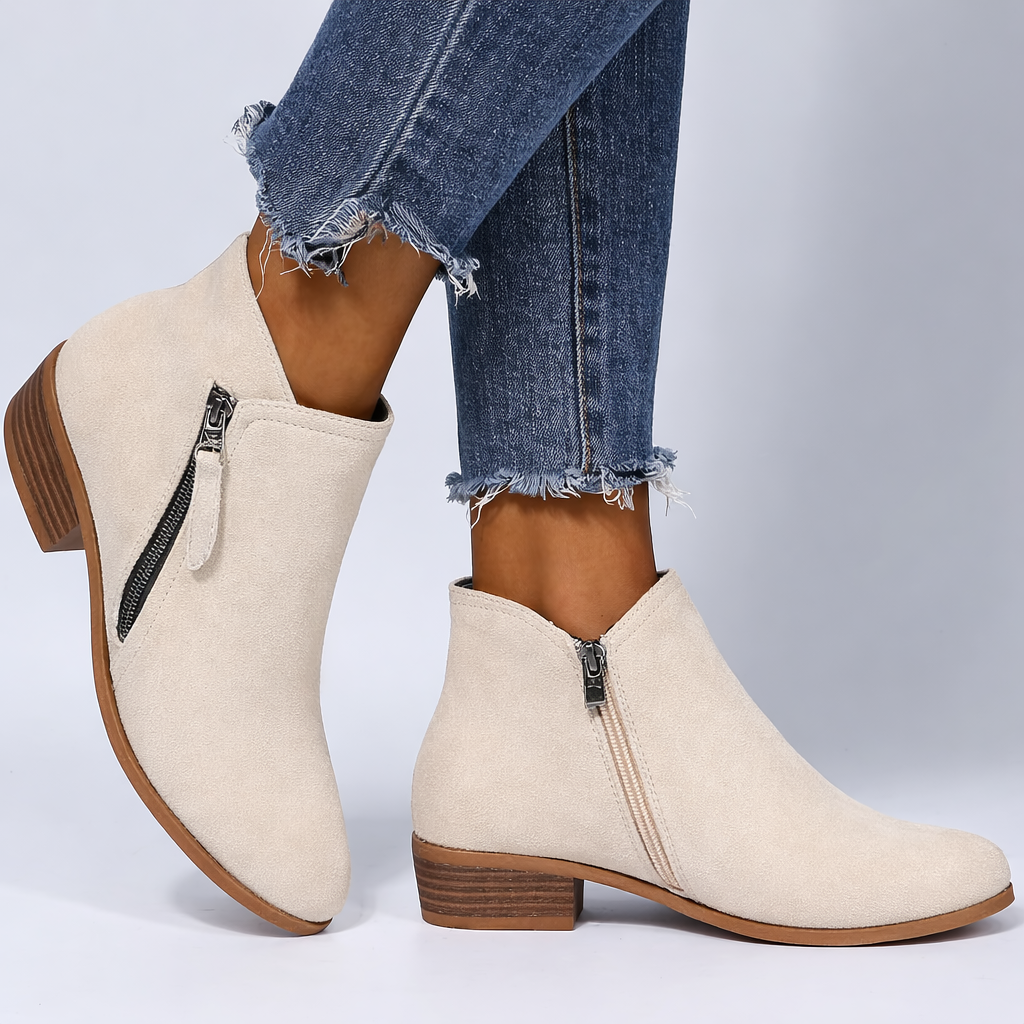 Maude | Women's Zip Low Heel Ankle Boots