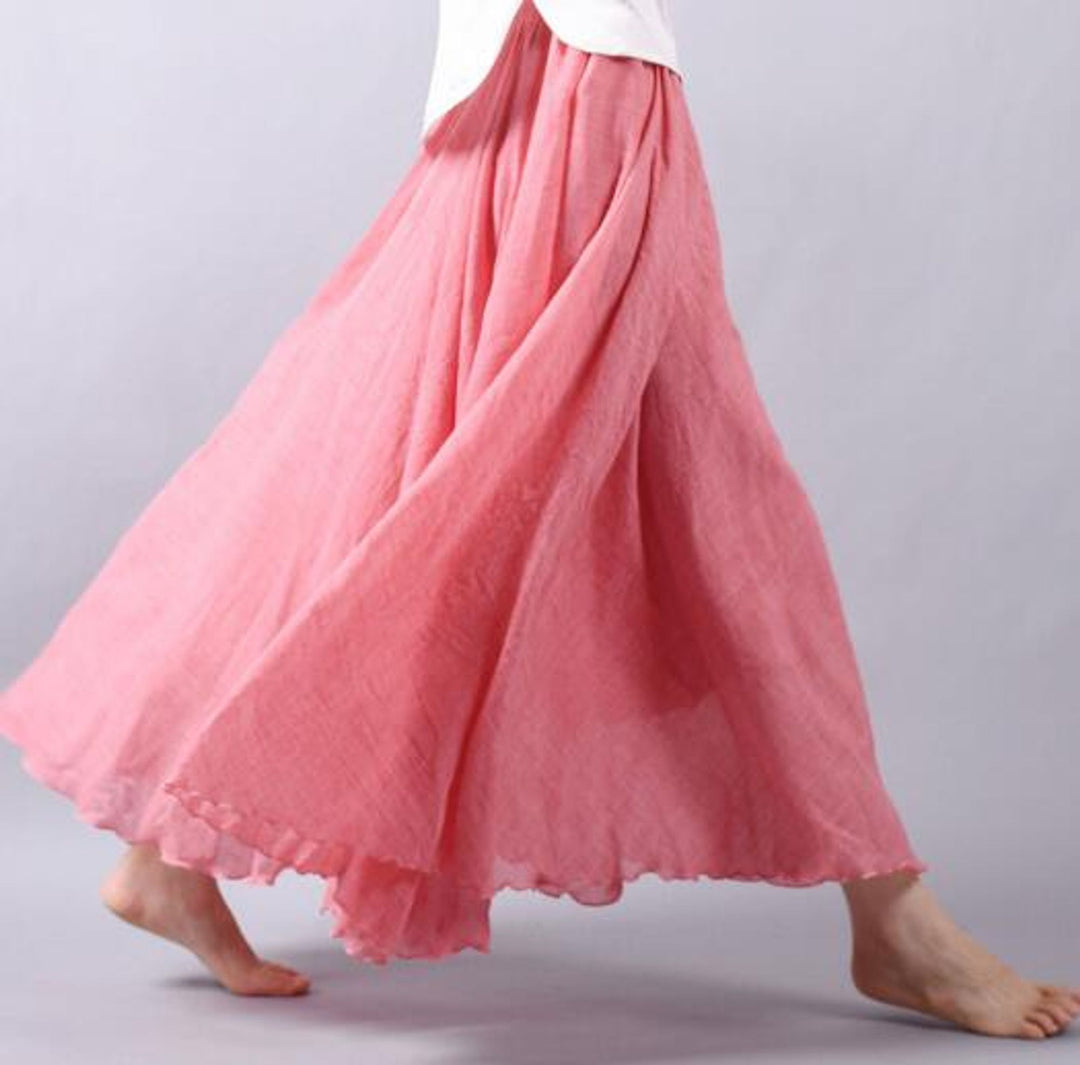 Wynelle | Women's Flowy Elastic Waist Maxi Skirt
