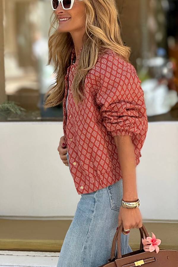 Edeva | Women's Printed Button Jacket