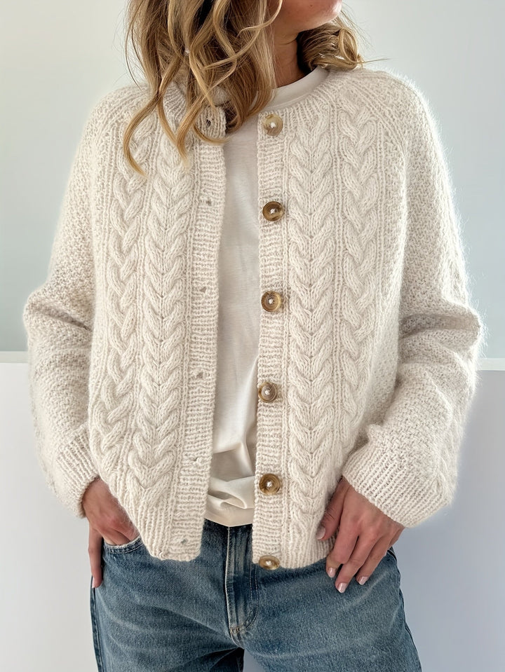 Candace | Women's Chic Braided Knit Cardigan