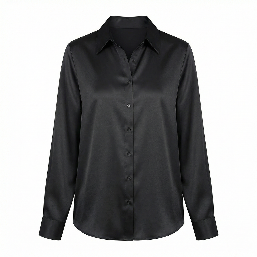 Willow | Women's Modern Button Down Satin Blouse